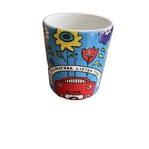 2013 Folk Art Laura Meddaugh  Birds Of A Feather WI Public Radio Coffee Mug USA